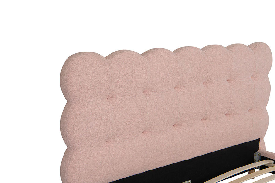 4134 Cama estofada de lã sherpa de design francês