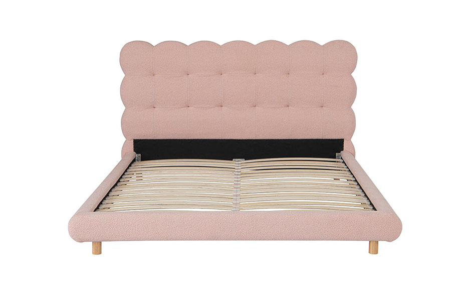 4134 Cama estofada de lã sherpa de design francês