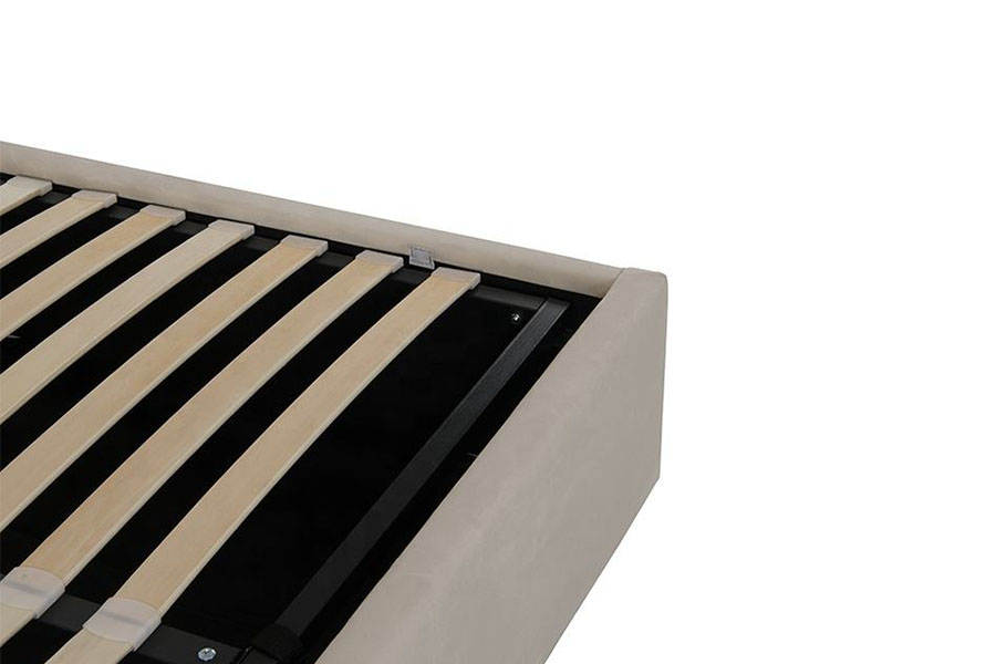 Estrutura de cama de armazenamento otomana de veludo leve e luxuoso 4088
