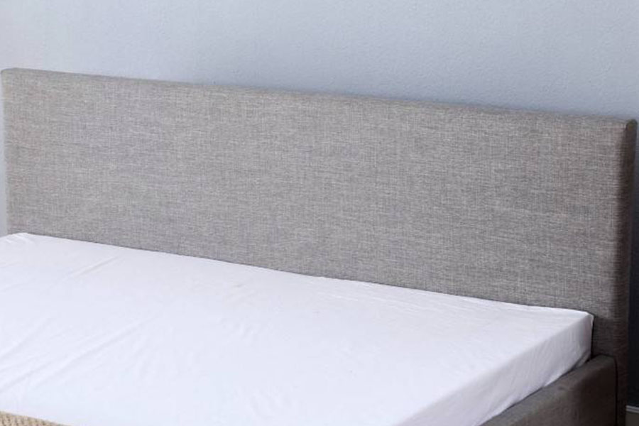 1142-3 Cama estofada com pacote de uma caixa em tecido de linho moderno