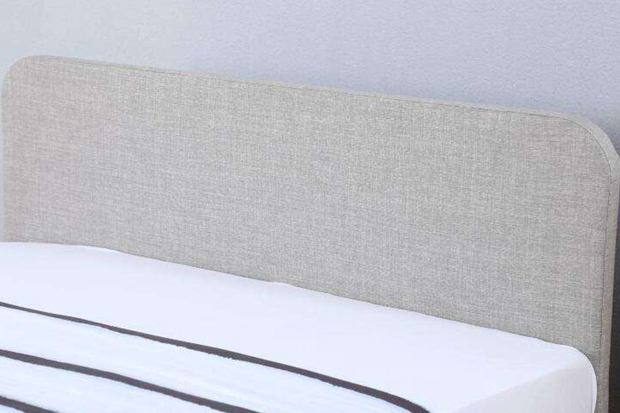 1142-3 Cama estofada com pacote de uma caixa em tecido de linho moderno