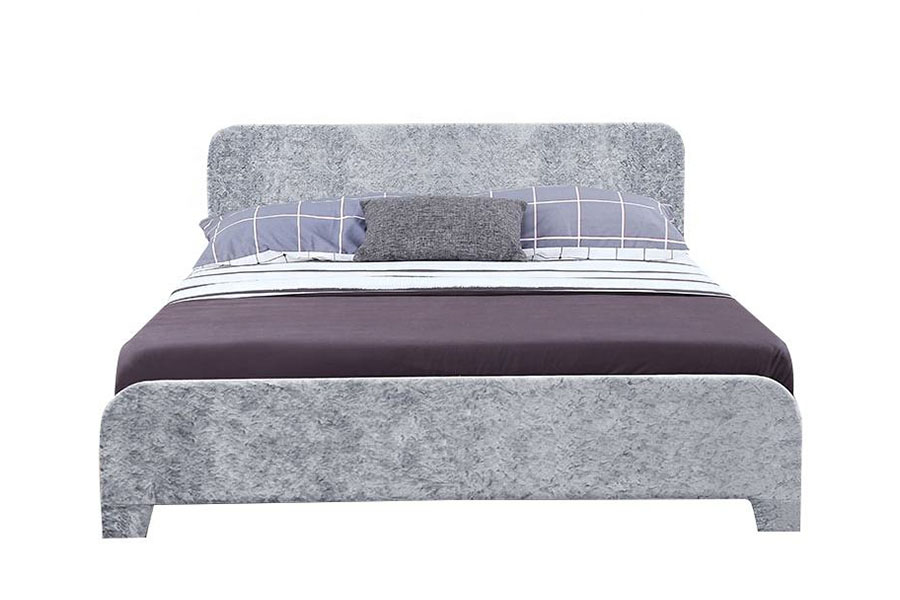 1142-3 Cama estofada com pacote de uma caixa em tecido de linho moderno