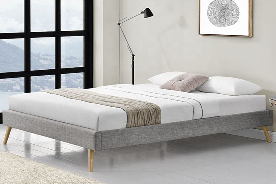 Cama escandinava dos pés da madeira de linho do painel da madeira compensada 1159C