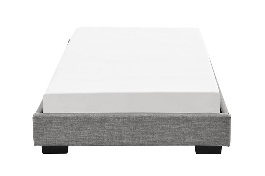 1159A Cama estofada com estrutura de madeira maciça King Queen Linen