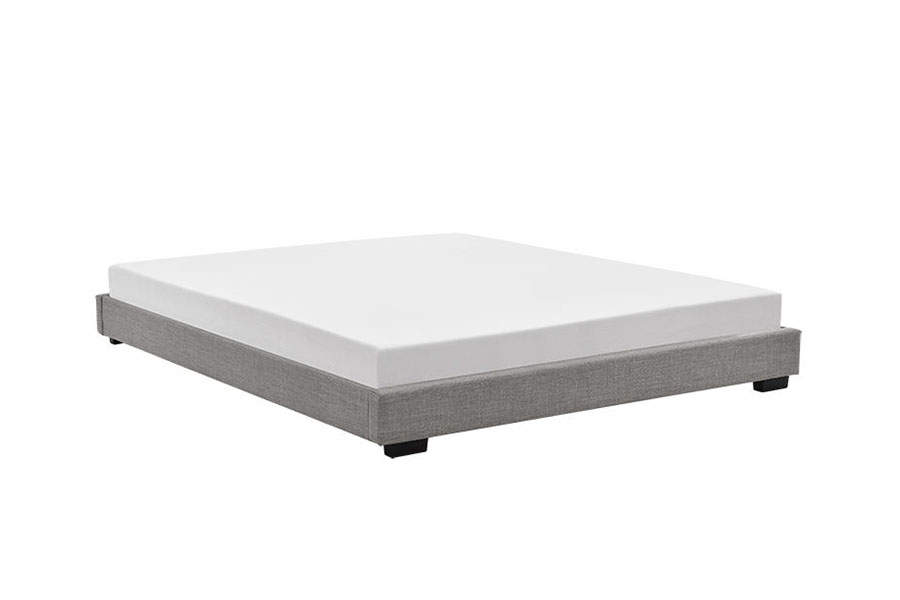 1159A Cama estofada com estrutura de madeira maciça King Queen Linen