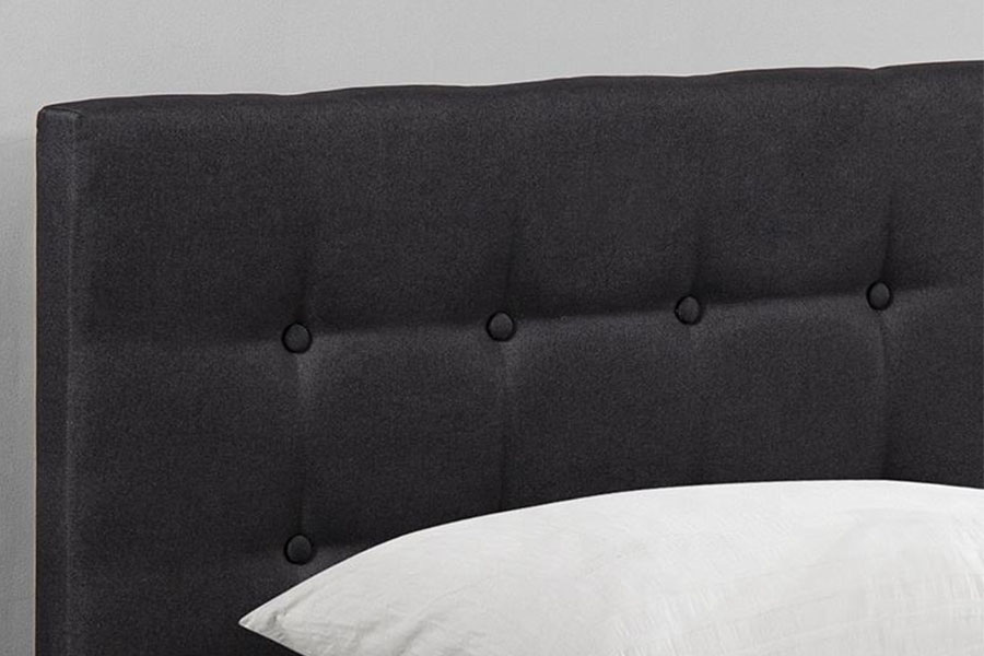 Estrutura de cama otomana estofada única de madeira maciça com botão tufado 1286G