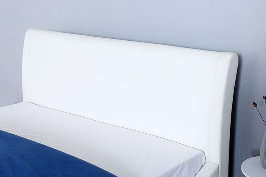 1280G Cabeceira macia de couro falso com elevador a gás para quarto e estrutura de cama de armazenamento
